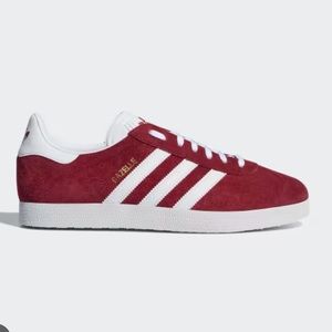 Adidas burgundy gazelle sneakers